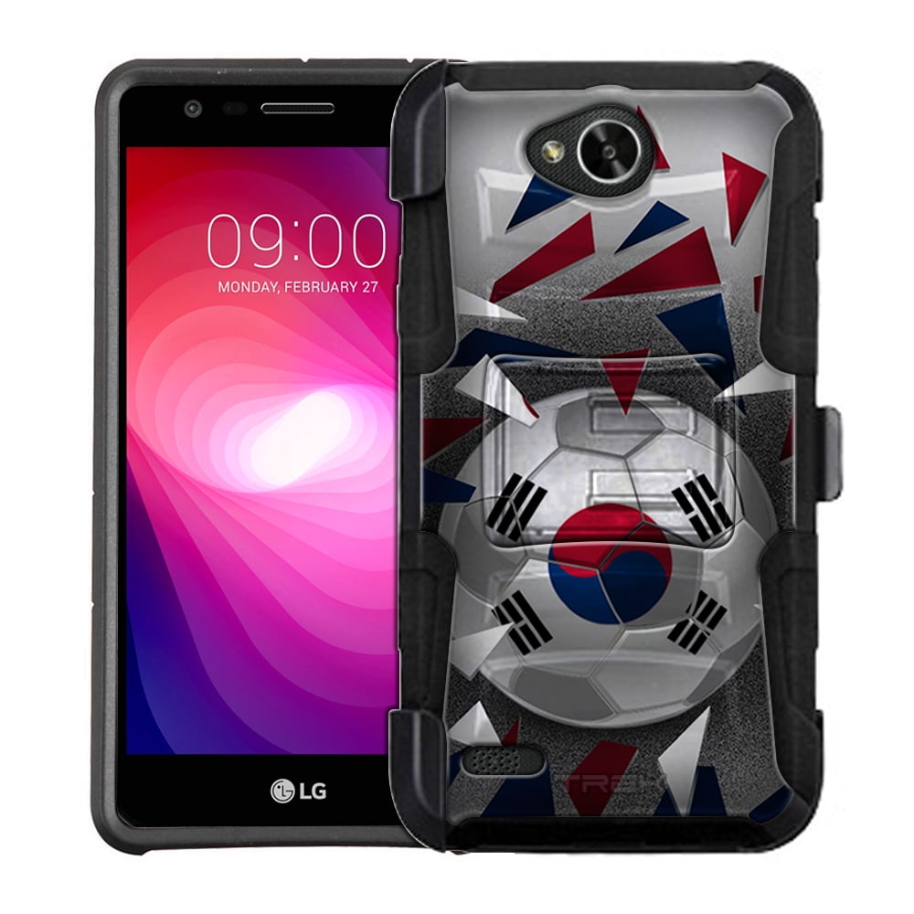 LG X Power 2 Armor Hybrid Case Soccer Ball Korea Flag by Trek Media Group