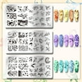 thumbnail image 3 of Stainless Steel DIY Nail Art Templates Template Tool Rectangle Bird 12x6cm 3pcs/set, 3 of 7