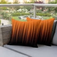 thumbnail image 2 of Outdoor Waterproof Pillow Covers Orange and Black Striped Art Decorative Throw Pillow Protectors,Pillowcase Cushion Cases for Patio Sofa Garden Couch,16x16in,Pack of 2, 2 of 11