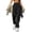 Black, variant on Staron Women's Casual Straight Leg Work Pants with Button and Pockets Solid Color Relaxed Comfy Stretchy Trousers, Black M
