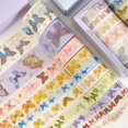 thumbnail image 1 of 10Pcs Scrapbooking Washi Tape Set Bronzing Washi Paper Stickers Fit for Most Smooth Surfaces Personalize Decorations Set, 1 of 4