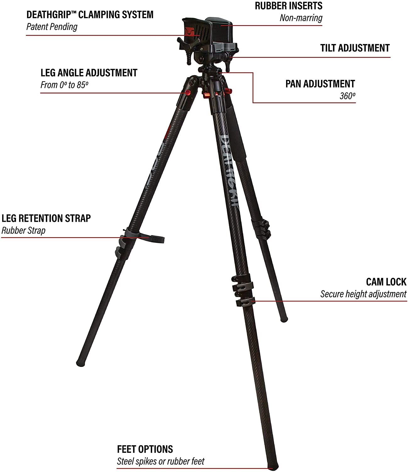 BOG DeathGrip Shooting Stick Tripod Realtree