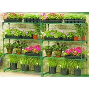 Panana 4 Tier Garden Greenhouse Steel Staging Shelving Plant Stand Garden Shelving Unit Garage Storage Racking, 2 Pack Plant Racks