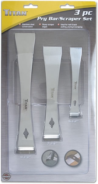 Titan Tools Stainless Steel Pry Bar Scraper Titan Tools  Multi-Purpose Pry Bar 