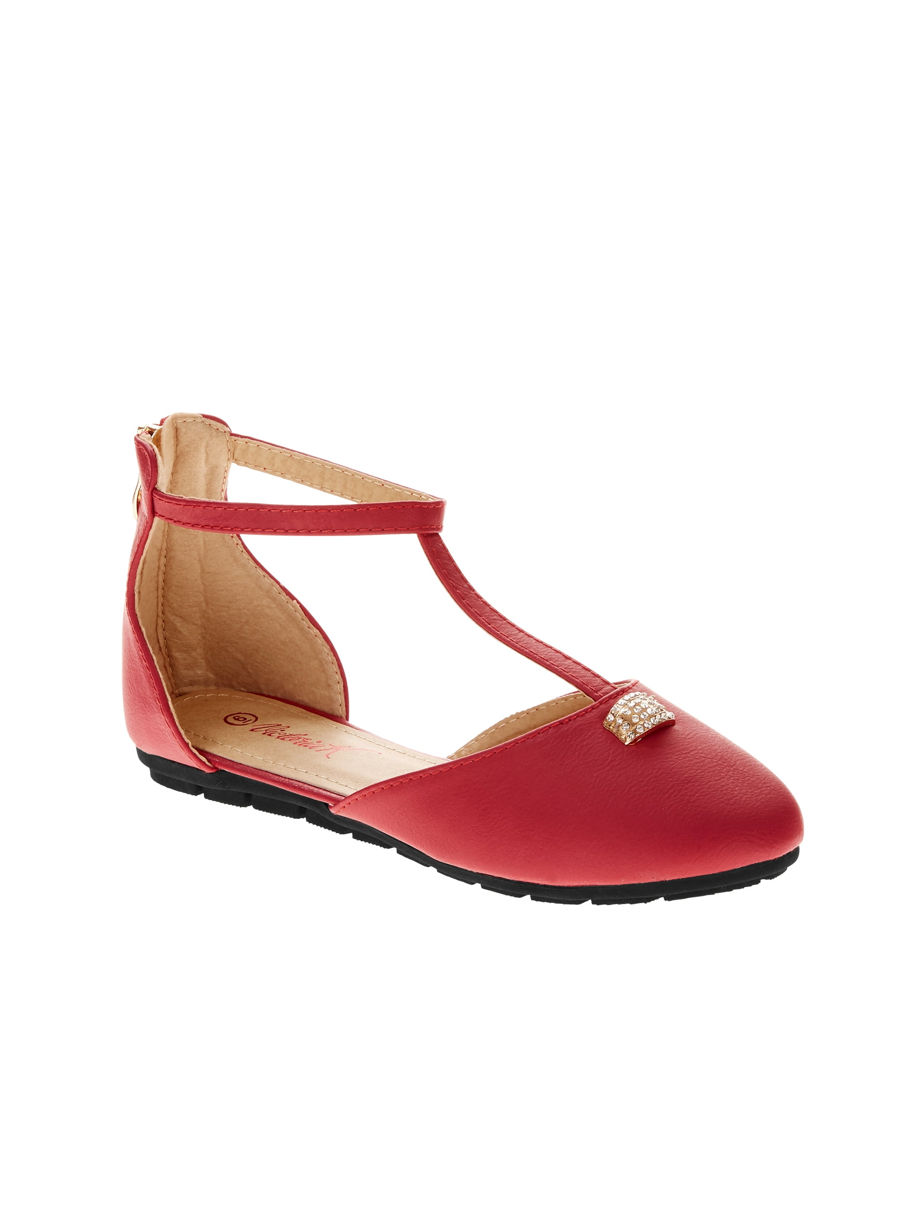 Victoria K Women's T-Strap Ballet Flats 