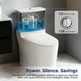 thumbnail image 4 of BCANHOME ADA 17'' Comfort-Height One Piece Toilet, Modern Elongated Toilet Bidet Seat,Soft Closing Seat/Lid,1.14/1.58 GPF Powerful Dual-flush Siphon Jet,Anti-Yellowing,for Bathroom, 12" Rough-In, 4 of 20