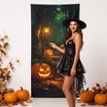 thumbnail image 6 of JHyouerji Halloween Door Cover 35x71 Inch Polyester Front Door Banner Easy Hang Door Curtain Wall Backdrop Porch Party Decor Reusable Holiday Home Decoration, 6 of 6