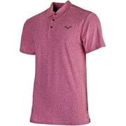 Urban Fox Men's Golf Shirts for Men | Short Sleeve Performance Polo Shirts for Men | Heather Dry Fit | Moisture Wicking | Heathered Red Small