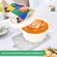 thumbnail image 3 of Yayeee Pot Holders Kitchen Heat Resistant with Pocket 7"x9.8" Cotton Oven Cooking Hot Pads, Abstract Plants, 3 of 7