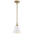 thumbnail image 4 of Nuvo Lighting Dover 1 Light Small Pendant White with Vintage Brass, 4 of 5