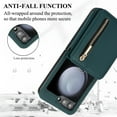 thumbnail image 2 of Crossbody for Samsung Galaxy Z Flip 6 Luxury Zipper Wallet Phone Case, Multi-Function Kickstand Card Holder Adjustable Crossbody Strap, Fashion Flip Premium PU Leather Case,Green, 2 of 8