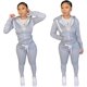 thumbnail image 1 of "Conjunto de dos piezas para mujer, otoño e invierno, sudadera de algodón ajustada, traje de dos piezas, gris claro, S" Xishao ropa, 1 of 2