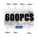 thumbnail image 1 of Kit de conectores a tope sin aislamiento de 600 piezas - Conectores a tope - Conectores de cable de engarce sin aislamiento - 24-8 AWG, 1 of 5