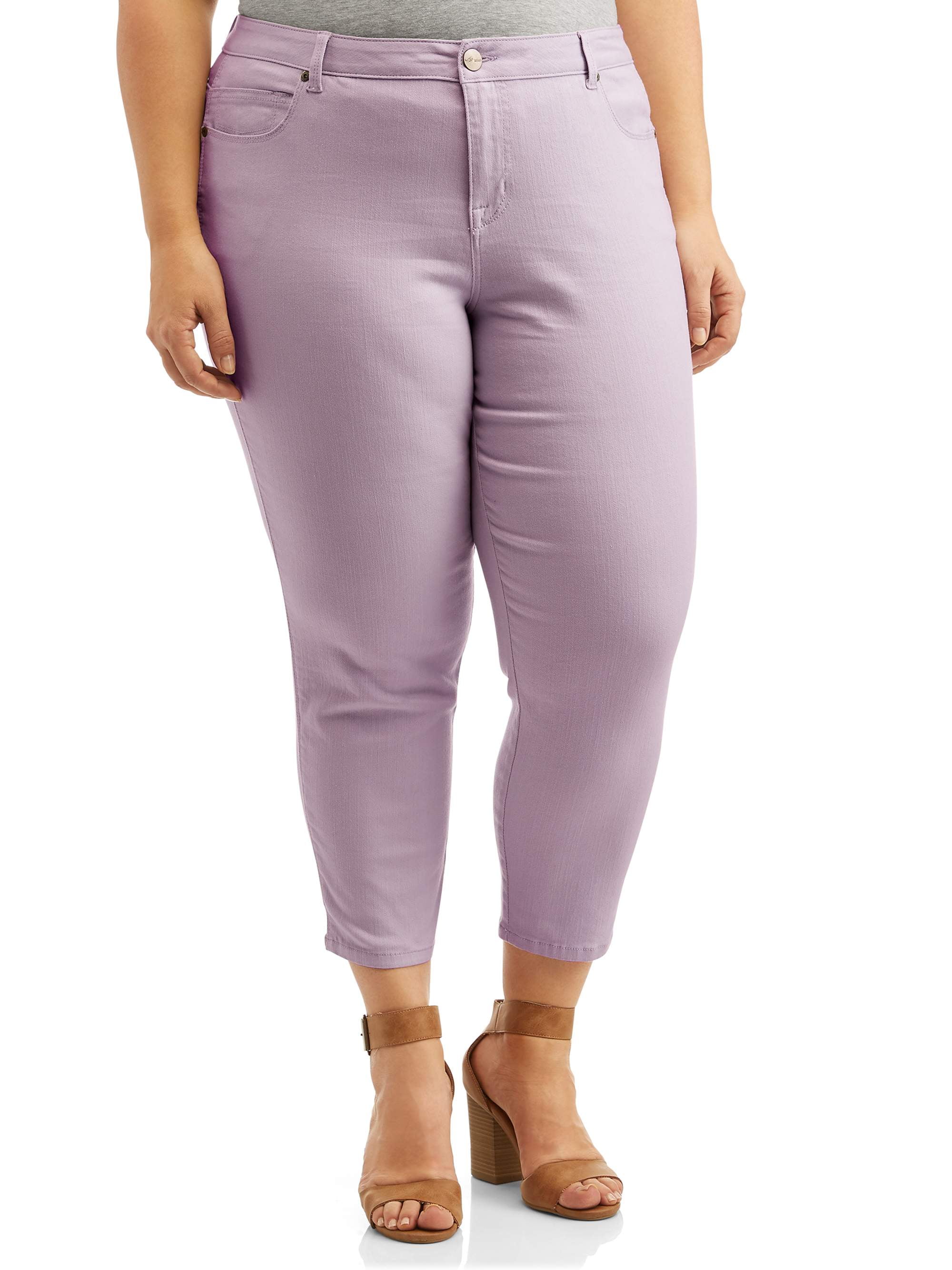 women's plus size purple jeans
