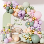 Fairy Balloon Arch Kit – 159PCS Pastel Pink Purple Dusty Blue Green Orange and Gold Balloons, for Fairtale Birthday, Shower, Spring Garden Tea Party, Wonderland Party Decor