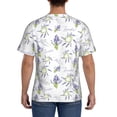 thumbnail image 3 of Qekee Lavender Flowers Classic Fit T-Shirt Men's Shirt Men's Tight Short Sleeves for Exercise, Running, Mountaineering - Lavender Flowers, 3 of 9
