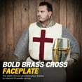 thumbnail image 5 of Szco Supplies 14" Decorative Barrel Brass Helm – 18-Gauge Steel with Leather Liner and Chin Strap, 5 of 7