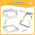 thumbnail image 4 of Kids Outdoor Sandbox with Cover Garden Bed, Easy Assembly for Backyard, Cream White, 48.5" x 48.5" x 8.25", 4 of 6