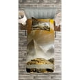 thumbnail image 3 of Ambesonne Egyptian Quilted Bedspread Set 2 Pcs, Pyramids with Clouds Image, Twin Size, Cream Orange, 3 of 3