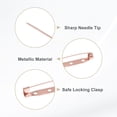 thumbnail image 2 of 120-Pack Bar Pins, 1.4 Inch Brooch Pin Backs Safety Clasp for Badges/Name Tags/Corsage/DIY Crafting Sewing Fabric[35mm, Rose Golden], 2 of 7