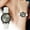 B, variant on Hearth & Gear Casual Ladies' Fashionable Watch With Dial Stainless Steel Bottom Cover Silicone Strap Watch Couples Bracelets That Light up for Senior Womens Watch with Secondhand Wristwatch Mens