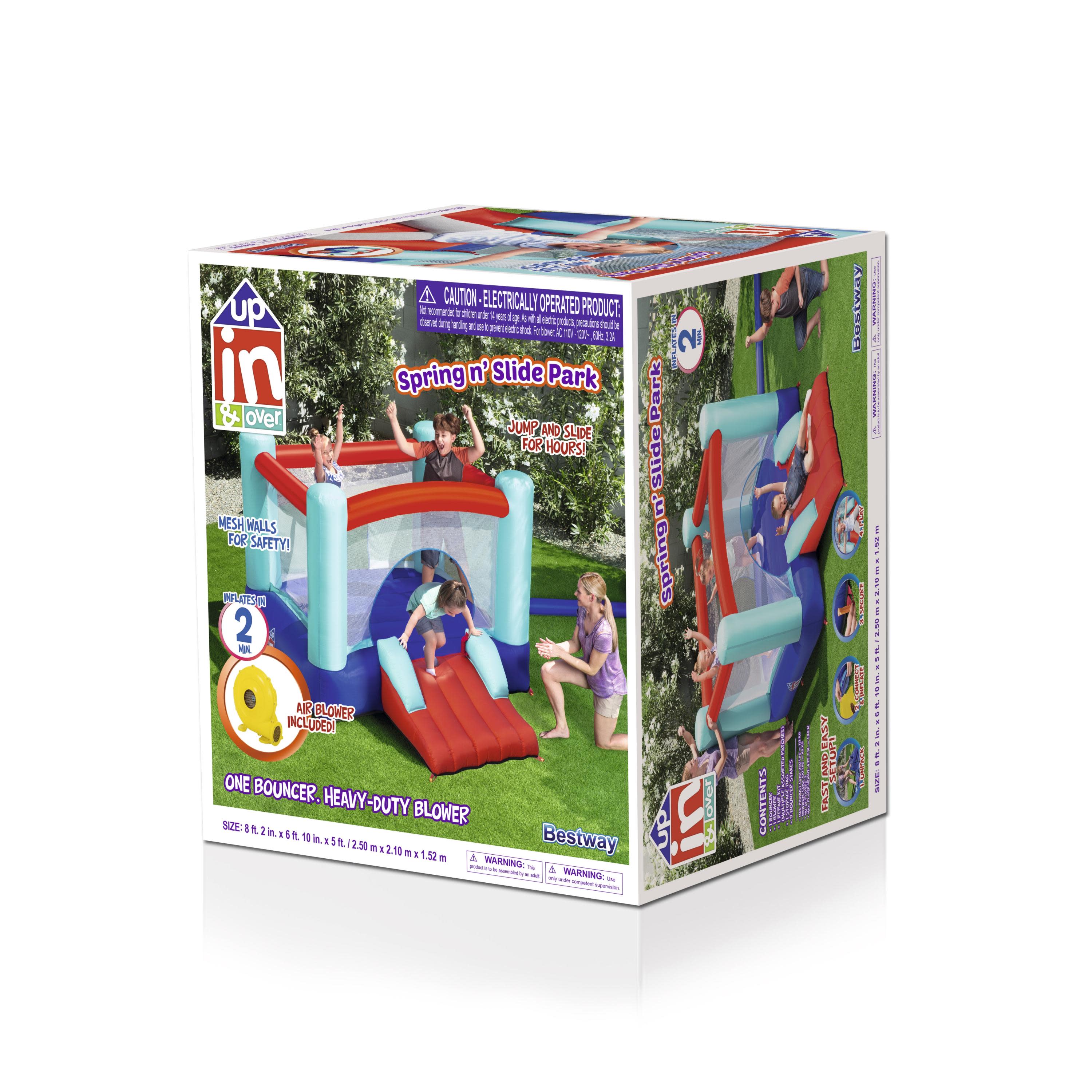 Bestway Spring 'n Slide Park Inflatable Bounce House - image 3 of 17