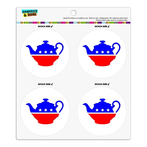 Tea Party Movement Political Refrigerator Fridge Locker Vinyl Circle Magnet Set