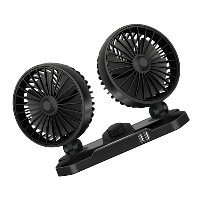 KONTONTY Adjustable Car Fan Rotating Cooler For Vehicles Quiet Compact Design For Hot Weather Moisture Removal Cars