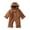 Coffee, variant on Jalioing Baby Boys Girls Winter Jumpsuit Thermal Fuzzy Fleece Hooded Snowsuit Thick Warm Long Sleeve Zipper Rompers