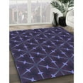 thumbnail image 3 of Ahgly Company Machine Washable Indoor Round Transitional Slate Blue Area Rugs, 8' Round, 3 of 7
