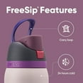 thumbnail image 2 of Freesip Bouteille d'Eau Isolée en Acier Inoxydable 24oz avec Paille - Sans BPA, 2 of 7