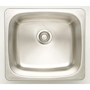 American Imaginations 20-in. W CSA Approved Chrome Laundry Sink With Stainless Steel Finish And 18 Gauge
