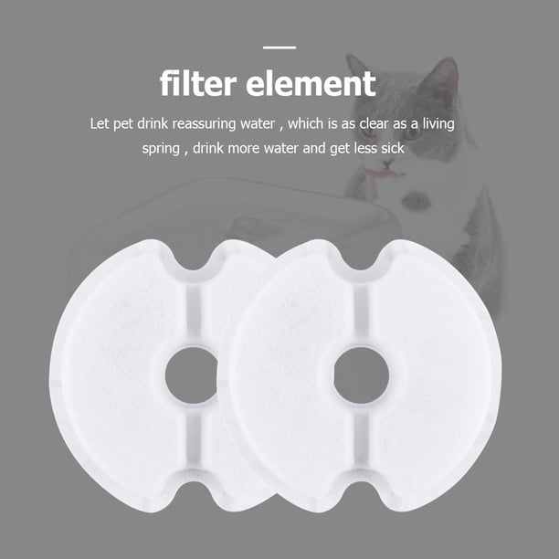 Filtros de repuesto Ndcxsfigh Para fuente de agua de 104 mm Carbón activado Para perros y gatos 12 piezas