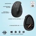 thumbnail image 6 of Logitech Lift Ergo Vertical USB Optical Mice, Gray, 6 of 9