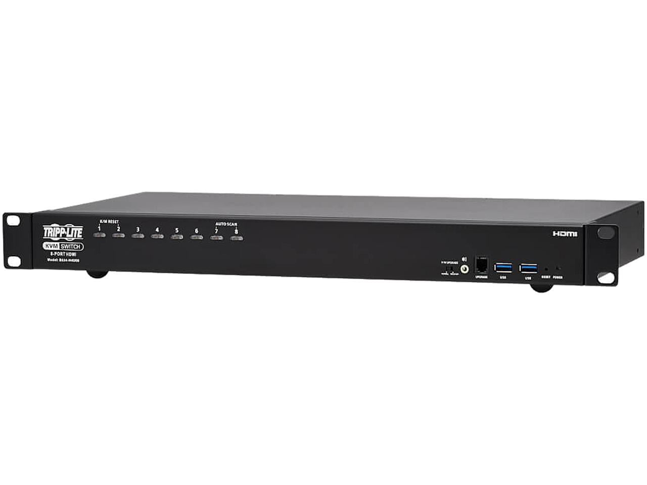 Tripp Lite 1U Rack Mount 8-Port 4K60Hz HDMI USB Peripheral KVM Switch B024H4U08