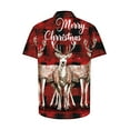 thumbnail image 5 of Awdenio Mens Shirts Christmas Hawaiian Shirt for Men Short Sleeve Button Down Plaid Santa Vacation Dress Shirts,Size M, 5 of 5