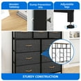 thumbnail image 6 of DEXTRUS 9-Drawer Fabric Dresser Tower for Adults, Dark Gray Storage Organizer for Bedroom & Closet, 6 of 8