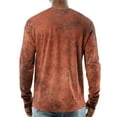thumbnail image 3 of Inglocry Men's Henley Shirt, Long Sleeve Button Down Tie Dye Soft Cotton Blend Thermal Pullover Top Saffron 3XL, 3 of 4