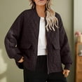 thumbnail image 2 of Yuyuzo Womens Lightweight Quilted Jackets Long Sleeve Open Front Button down Fall Jackets with Pockets, 2 of 4