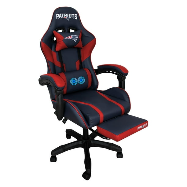 SILLA GAMER RECLINABLE CON REPOSA PIES NFL NEW ENGLAND PATRIOTS 100% ORIGINAL