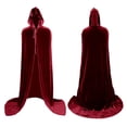 thumbnail image 2 of hengsof Kids Solid Color Cloak with Hood Unisex-Child Halloween Fashion Costume for Girls Boys Party Role Play Trick or Treat 2-17Y, 2 of 5