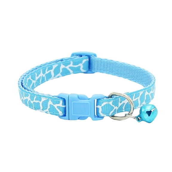 Cat Collars Bell Polyester Breakaway Adjustable Small Pet Dog Puppies (Blue)