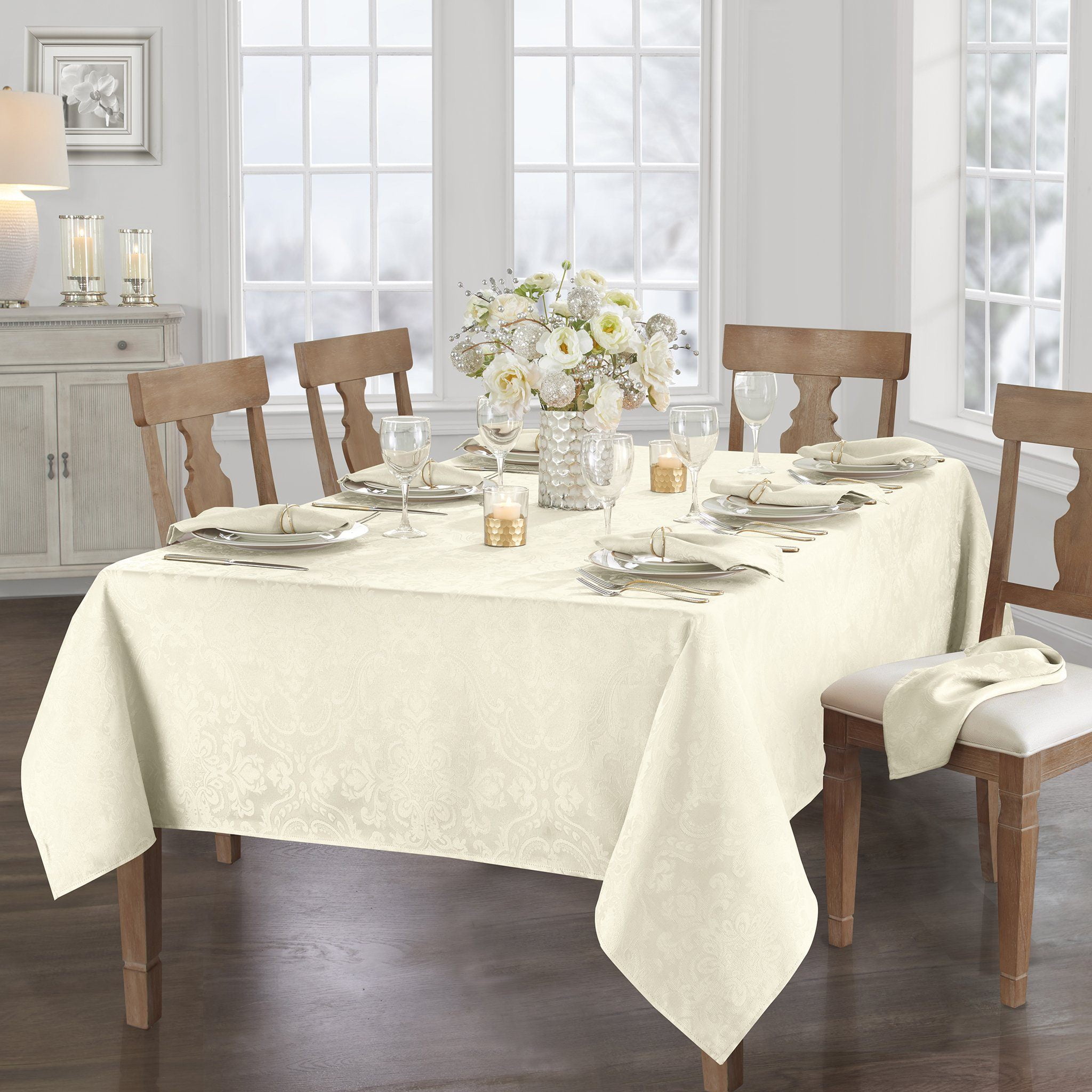 Lintex Hemstitched Banquet Tablecloth ~ Oblong ~ Sage ~ 60" x 84"  **NEW** 