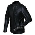 thumbnail image 3 of Black Leather Motorcycle Jacket Motorcycle Jackets For Men Leather Biker Jacket Mens Leather Racing Jacket Motorcycle Leather Jacket Mens size XXL, 3 of 5