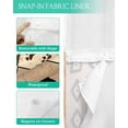 thumbnail image 3 of No Hook Shower Curtain with Snap in Liner, Bear Paw Vintage Boho Vintage Pattern Hotel Shower Curtains for Bathroom, Washable Shower Curtain Liner Set with Mesh Top Window, 36"x72", 3 of 6