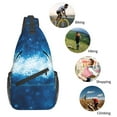 thumbnail image 5 of Lsque Blue Glitter Sparkles Pattern Cross Chest Bag Diagonally – Premium Durable Front Chest Sling with Adjustable Padded Strap, High-Capacity Storage, 5 of 8