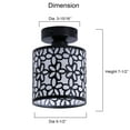 thumbnail image 6 of Maichis RV Pendent Dining-Room Light Fixture, 1X Replaceable LED Bulb Included, 12V RV Interior Light with Switch, Black Scrolled Flower Shape, 12Volt Interior Light for RV Motorhome Camper Trailer, 6 of 6