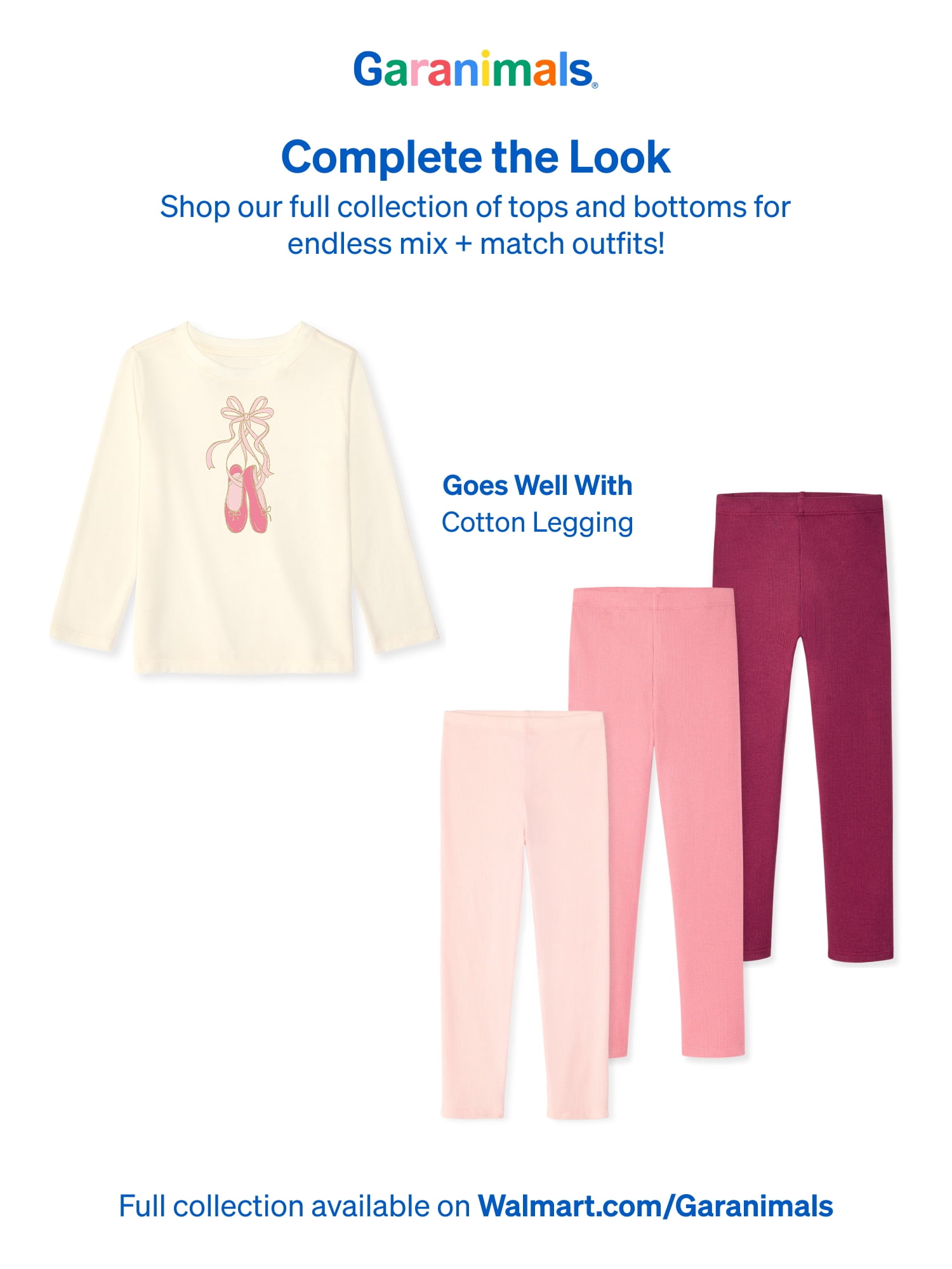 Garanimals Baby & Toddler Girl Long Sleeve Shirts, Single & 3-Pack, Sizes 0-6T
