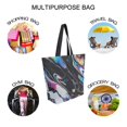 thumbnail image 7 of FORMRS Womens Canvas Tote Bag with Zipper Inner Pocket Shoulder Handbag, Black, 7 of 7