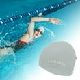 thumbnail image 2 of Unique Bargains 1 Pc Silicone Waterproof Swimming Cap Gray, 2 of 5
